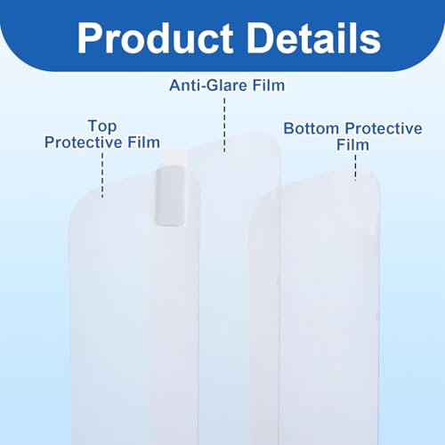 6PCS Anti Glare Film for Car 1.96 in ×7.87 in Rearview Mirror Protective Tint Film for Night Driving, Anti Glare Film Side Mirror Tint Easy Install, Clear Vision for Night Driving