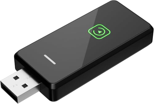 Wireless CarPlay Adapter, 2-in-1 Android Auto Mini USB Car Dongle Black