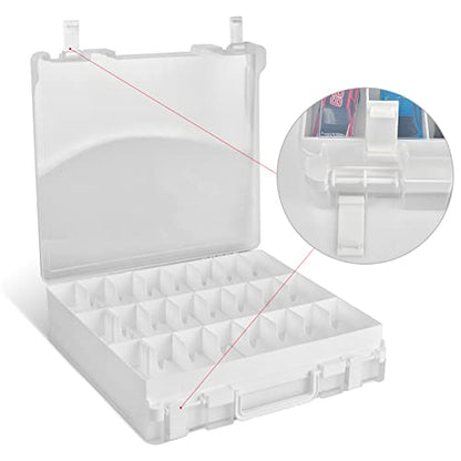 ALCYON 48-Compartment Toy Car Storage Case for Hot Wheels and for Matchbox - color: White