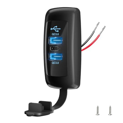 72W 3 Charging Ports 12V RV USB Outlet Panel Wall Surface Mount - color: 1PCS