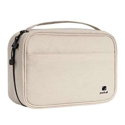 pack all Electronic Organizer Plus, Shockproof Cable Organizer Bag - color: Beige