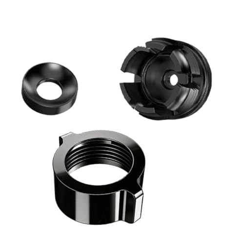 2 Set of 17mm Ball Head Adapters Nut for Vehicle Phone Mount Brackets Windshield Suction Cup Stand Aluminum Screw Nut Cap Pad Car Phone Holder Accessories - color: Black