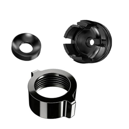 2 Set of 17mm Ball Head Adapters Nut for Vehicle Phone Mount Brackets Windshield Suction Cup Stand Aluminum Screw Nut Cap Pad Car Phone Holder Accessories - color: Black