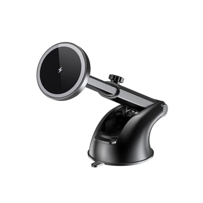 15W Car Mount Charger, Magnetic Wireless Suction Cup Vehicle Dashboard Cell Phone Holder with Air Vent Clip, Automotive Interior Windshield Smartphone Charger Mount, Universal Fit (Style C) - color: Style C