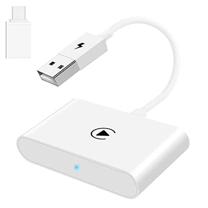 Wireless Carplay Adapter for Apple Carplay Wireless Adapter Convert Wired to Wireless CarPlay Dongle for Wireless Control Plug & Play Fit for Cars from 2015 for iPhone, White