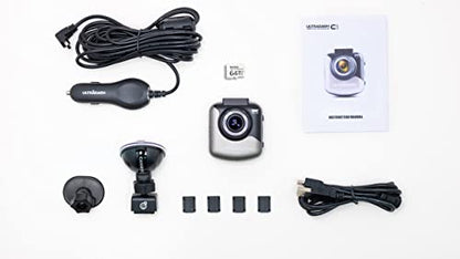Dash Cam UltraDash C1 GPS + 64GB High Endurance Micro SD Card Bundle - Magnetic Charging Mount, HDR High-end Night Image Sensor, F1.8 140 Degree Wide Angle Lens, G-Sensor, 2" LCD, Super Capacitor - style: 64GB / UltraDash C1 w/ GPS Logger