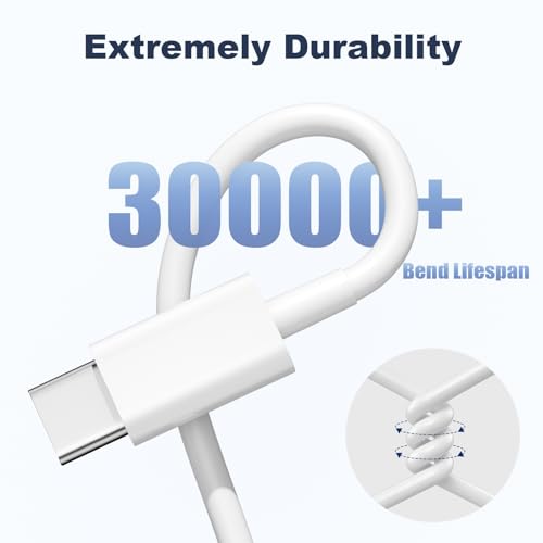 Car Carplay Cable for iPhone 17 16 15 Pro Max Air 6FT USB A to USB C Cable - color: White, size: 6FT