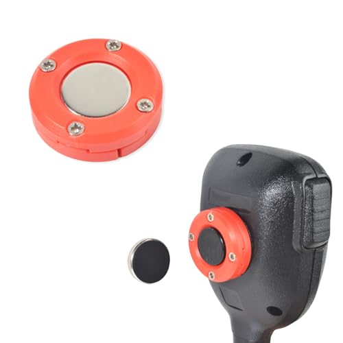 UAYESOK Magnet CB Mic Holder, Portable Vehicle Mic Clip Mount - color: Red