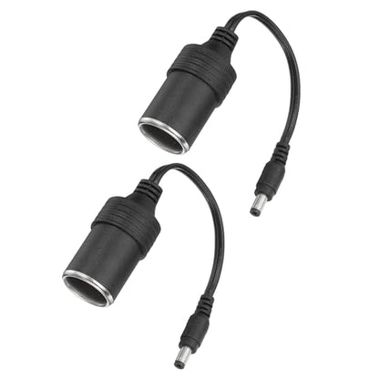 MECCANIXITY DC 5.5mm x 2.1mm Male to Female Cigarette Lighter Plug Adapter, 20cm 12V Cigarette Lighter Power Supply Cable for Car Charger Car Refrigerator, Silver - size: 20cm