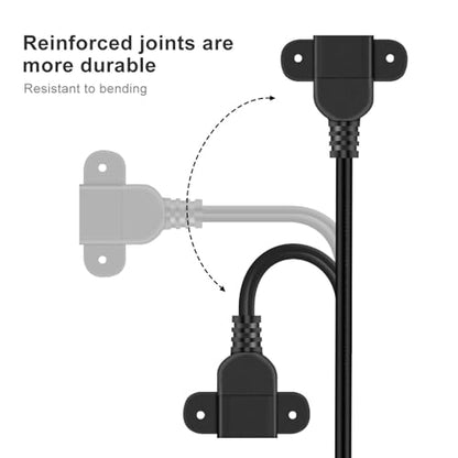 QiCheng&LYS USB Male to Single Female Extension Cable Charging Cable, Furniture nightstand Sofa Electric Vehicle on-Board Charging Port, Panel Mount Cable with Screw Hole 5ft (1 Male to 1 Female) - color: 1 pcs Single Female