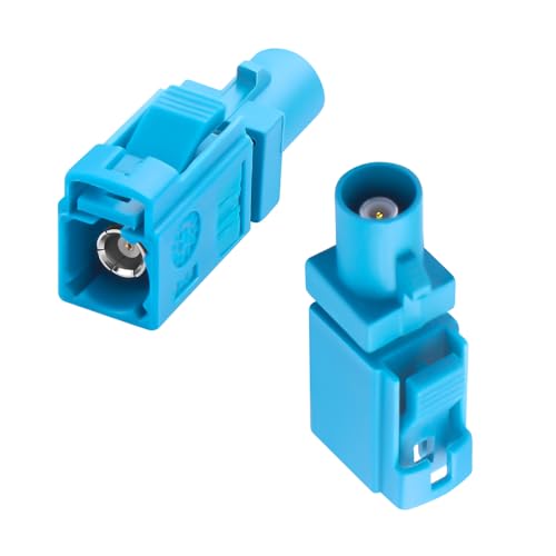 QIANRENON FAKRA Z Male to Female Vehicle RF Adapter Extender Universal FAKRA Plug to Socket Car Antenna Connector Converter Aqua Blue FAKRA Z, for GPS Satellite Broadcasting Vehicle Network,2Pcs
