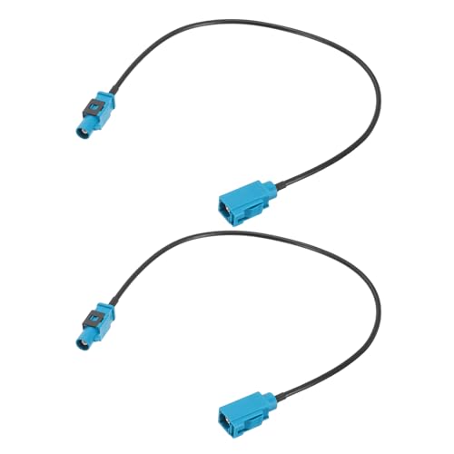 uxcell 2Pcs Antenna Extension Cable, 1ft/0.3meter Longer Fakra-Z Male to Fakra-Z Female RF Coax Cable for Car Stereo Head Unit GPS Navigation FM AM Radio RG174 - size: 1ft/0.30m