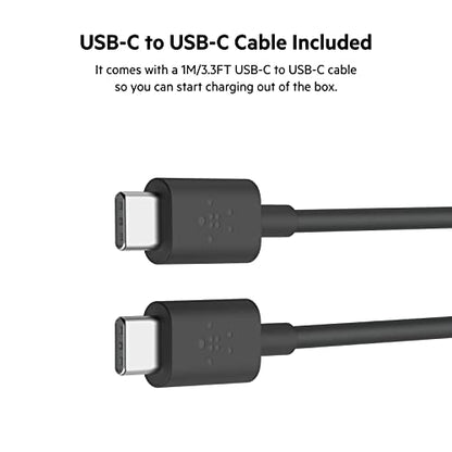 Belkin 37W Dual Port Fast Car Charger with 3.3ft USB-C Cable Included, USB-C 25W PPS Port and USB-A 12W Port for Galaxy S23, S23+, Ultra, Note20, iPhone 14, 13, 12, 11, Pro, Max, Mini and More - size: Pack of 1, style: Dual USB-A & C 37W + USB-C Cable