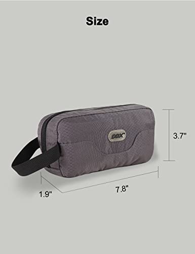 GOX Travel Toiletry Bag for Men Small Toiletry Pouch Orange Dopp Kit Mens Nylon Shave Bag Boys Hanging Toiletry Travel Bag Mini(Grey) - color: Grey