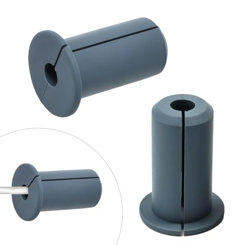 EASYEAH 2pc Grey Starlink Cable Grommets 3/4" Silicone Wire Hole Grommet - color: Grey-2, size: 0.75 in Dia x 1.5 in H