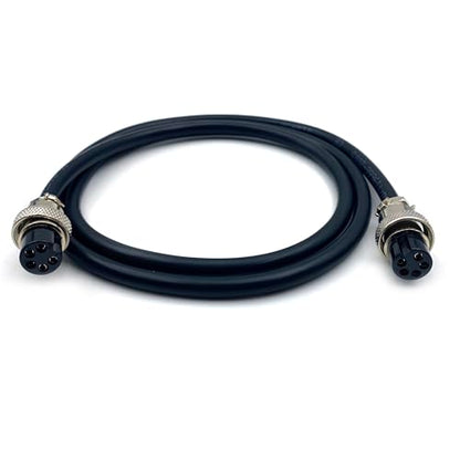 GX16 5 Pin Cable Double Female Head Aviation Cordset, GX16 5 Pin Panel Mount Circular Metal Aviation Connector Adapter Female to Female 20AWG（0.5Meter） - size: 1.64ft