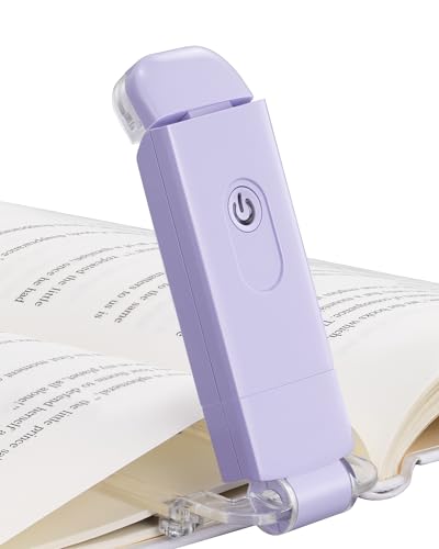 DEWENWILS USB Rechargeable Book Reading Light, LED Clip on Booklight Purple - color: Purple
