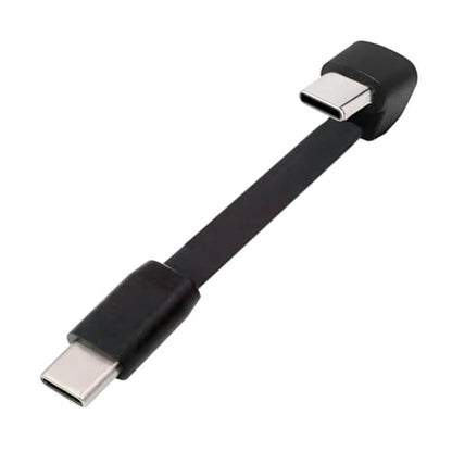Ultra Slim Flat USB-C Type-C Male to Female Extension Power USB2.0 Data Cable Opposite U Shape Back Angled 65W Fast Charge for Laptop Tablet Phone - style: Male to Male Flat Cable 360 Degree