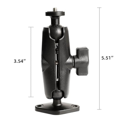 xik 1/4"-20 Thread Camera Mount Holder for Wall/Desk/Car/Boat,AMPS Standard Hole Installation，Fits DSLR, CCTV, Action Cam, Projector, Security Camera - size: 5.51" Length