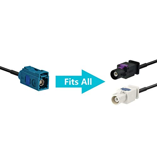 Bingfu Universal Vehicle Car Stereo FM AM Radio Antenna Adapter Cable Fakra Z Female to DIN Socket Connector Cable 15cm 6 inch for Car Stereo Audio HD Radio Head Unit CD Media Player Receiver - color: Fakra Z to DIN Socket 6inch