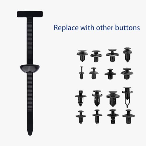 Nylon Universal Cable Tie Buckle T-Shaped,Plastic Rivets Self-Locking Nylon Zip Ties Holder for Car Daily Repair Bumper Clips, Repairing Car Fenders Trunk Bumpers Automotive