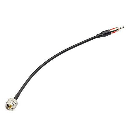 Eightwood PL259 UHF Male to DIN AM/FM Plug Adapter RG58 Coax Cable 12in