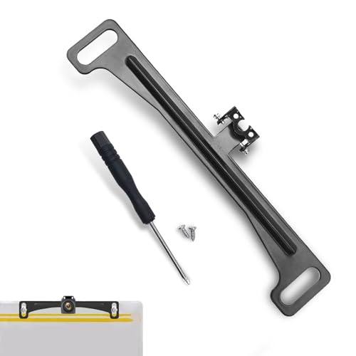 1 PC Car Rear View Camera License Plate Bracket, Metal Waterproof Backup Camera License Plate Mount, Screw-Fixed Camera Mounting Base, Universal for Most Cars, Trucks, SUVs (Black)
