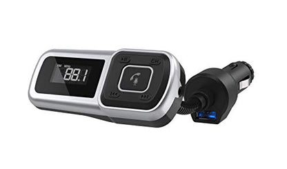 Scosche BTFMSR BTFREQ Universal Bluetooth Hands-Free Car Kit with Digital FM Transmitter and 10-Watt USB Car Charger - color: Black/Silver, size: Single Port, style: 12W (1 USB-A)