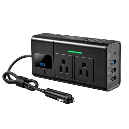 200W Car Power Inverter DC 12V to 110V AC Outlet fit for Tesla/Car/Truck