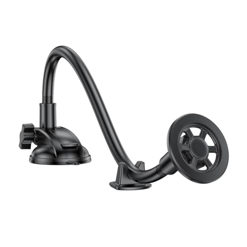 Gooseneck Car Phone Holder, Long Arm Vehicle Windshield & Dashboard Cellphone Mount with Strong Suction Cup, Anti-Shake Auto Interior Smartphone Stabilizer, Universal Fit (T006) - size: T006