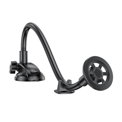 Gooseneck Car Phone Holder, Long Arm Vehicle Windshield & Dashboard Cellphone Mount with Strong Suction Cup, Anti-Shake Auto Interior Smartphone Stabilizer, Universal Fit (T006) - size: T006