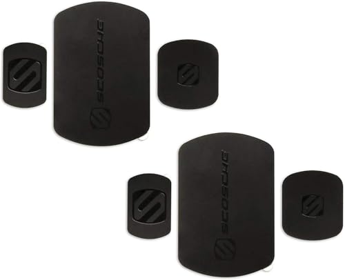 Scosche MRK2PK-UB MagicMount Replacement Metal Plate Kit for Phone, Metal Plates for Magnetic Mount Cell Phone Holder for Car, Universal with All Devices and Phone Case, Black, Pack of 2 - size: 6 Plates, style: Original