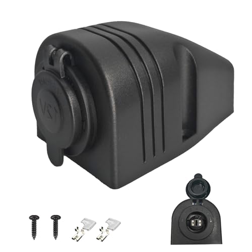 12V/24V 10900028 Threaded Socket Surface Mount Outlet, 12V Cigarette Lighter Splitter Outlet Power Socket Adapter Connector for Engel Fridge, 4WD 4x4 Camper Trailer Marine Boat Caravan