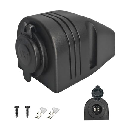 12V/24V 10900028 Threaded Socket Surface Mount Outlet, 12V Cigarette Lighter Splitter Outlet Power Socket Adapter Connector for Engel Fridge, 4WD 4x4 Camper Trailer Marine Boat Caravan