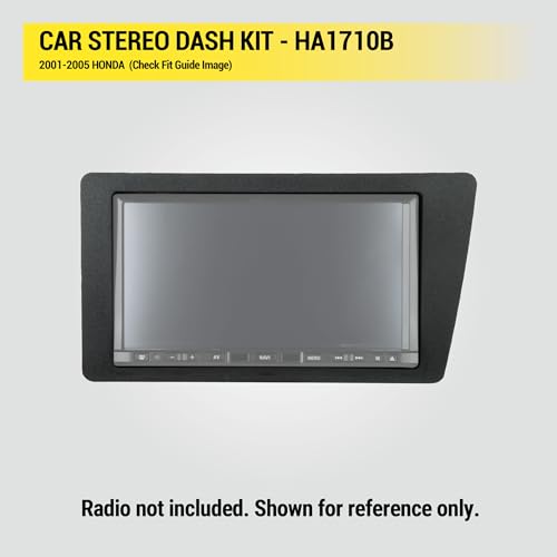 Scosche HA1710B Double DIN Radio Install Dash Kit Compatible with Select 2001-05 Honda Civic - Aftermarket Car Stereo Installation Kit - Not Compatible with Civic Si - Factory Radio Brackets Required - style: Dash Kit Only