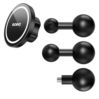1-Inch (B Size) Ball Adapter Kit for RAM Mounts – Includes 20mm Ball Adapter, 17mm Ball Adapter, 1/4"-20 Stud, and Magnetic Phone Holder - size: 1 inch ball to 1/4" Screw/Magsafe/20mm/17mm ball