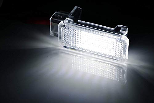 iJDMTOY Xenon White LED Compartment Glove Box or Footwell Lights Compatible with Volkswagen Jetta GTI Altas CC Eos, Powered by 3W 18-SMD LED Lights, Replace OEM Incandescent Lamps - style: White