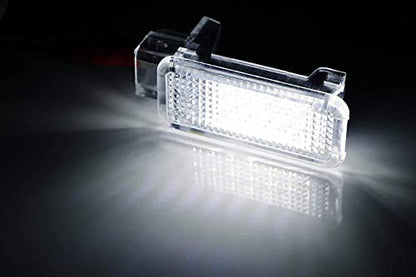 iJDMTOY Xenon White LED Compartment Glove Box or Footwell Lights Compatible with Volkswagen Jetta GTI Altas CC Eos, Powered by 3W 18-SMD LED Lights, Replace OEM Incandescent Lamps - style: White