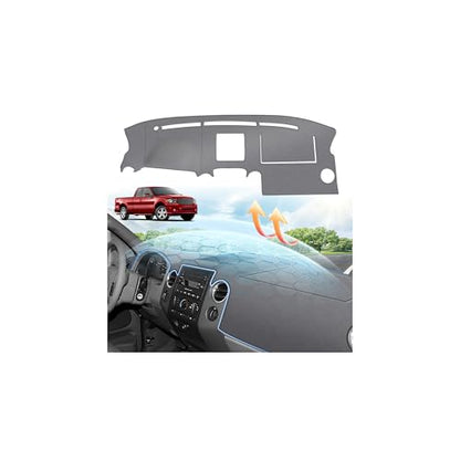CARTIST Gray Dash Cover for 2004-2008 Ford F150/Lincoln Mark LT Accessories|Premium Anti-Glare UV Protection Non-Slip Silicone Dashboard Cover Mat - color: 4)04-08 F-150(Gray)