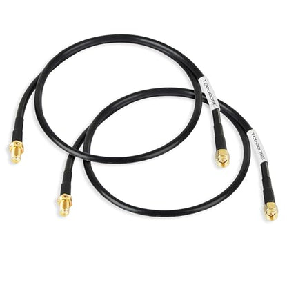 2ft SMA Male to SMA Female Cables 2PCS, RG58 Low Loss SMA Extension Cable for SDR Equipment Antenna Ham Radio,3G 4G LTE Antenna,ADS-B,GPS and etc - size: 2 ft - 2PCS