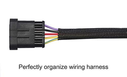 25ft - 1 inch PET Expandable Braided Sleeving – Black – Alex Tech Braided Cable Sleeve - color: Black, size: 1"-25ft