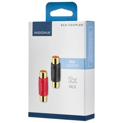 INSIGNIA RCA Couplers - Premium Audio Adapter – High-Fidelity Sound, Durable Materials, Compatible with Home Theater, Studio & Hi-Fi Systems - color: RCA Couplers, size: One Size