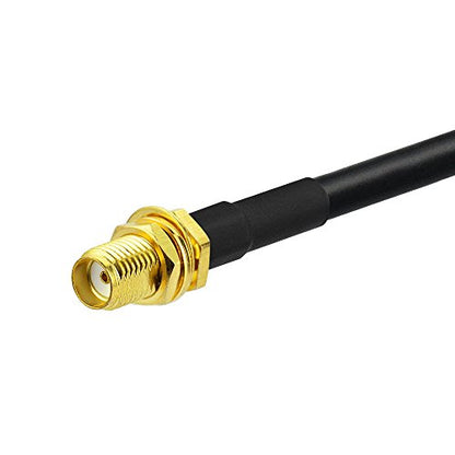 BINGFU Ham Radio Antenna Extension Relocation Cable SMA Male to Female RG58 Coaxial Jumper Cable 1m 3 feet for BaoFeng Wouxun Icom Yaesu Vertex Standard Horizon Marine VHF Ham Radio