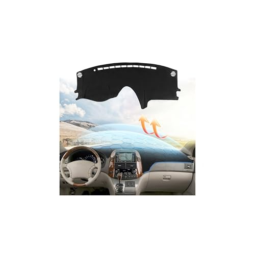 Cartist Dash Cover for Toyota Sienna 2004 2005 2006 2007 2008 2009 2010 Dashboard Cover Mat Non-Slip Pad Carpet Sunshield Protector - size: 04-10 Sienna(Black)