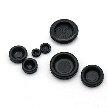 Vrupin 188 Pieces Rubber Grommet Kit – Rubber Plugs for Round Holes, Wiring, Electrical, Plumbing, and More - size: 7 Sizes-Black
