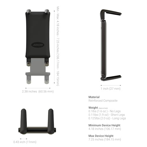 Arkon Mounts - Car Seat Rail Phone or Tablet Mount | Flexible Positioning | 22" Gooseneck | 360° Adjustability | Tablet Holder fits iPhone, Galaxy, Note and more | Up to 8" Screen Size