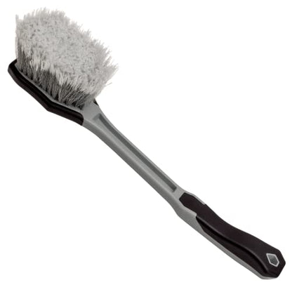 VIKING Car Wash Brush, Wheel and Fender Brush, Long Handle Tire Cleaner for Car Detailing, 16.5 Inch, Grey/Black (Pack of 6) - size: 16.5 Inch (Pack of 6)
