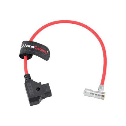 Alvin's Cables D-Tap to BMPCC 6K 4K Power Cable, Right Angle Weipu 2-Pin Female to D-Tap Male, Braided Ultra Flexible Cable for Blackmagic Pocket Cinema Camera 4K/6K/6K Pro, V-Mount, Red - color: 50cm Braided Red