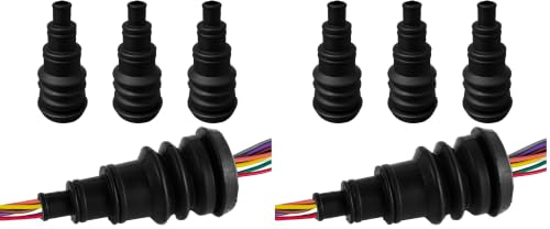 4 PCS Universal Firewall Boot, Rubber Grommets Can Accommodate 3/8 to 1 Inch Diameter Wire Bundle, Safe and Convenient Grommet for Vehicle Running Cable, Car Accessories (Pack of 2) - size: 3.72×1.82 inches (Pack of 2)