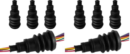 4 PCS Universal Firewall Boot, Rubber Grommets Can Accommodate 3/8 to 1 Inch Diameter Wire Bundle, Safe and Convenient Grommet for Vehicle Running Cable, Car Accessories (Pack of 2) - size: 3.72×1.82 inches (Pack of 2)